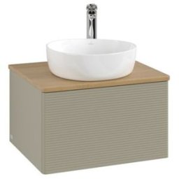 V&B; Meuble sous-lavabo avec structure de façade - Éclairage Antao 60x36x50cm, HL, WBP hon. Oa, st Gr m Lac ; Villeroy & Boch (L29151HK)