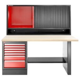 Facom Établi haut JLS3, 7 tiroirs + tablette supérieure, bois (JLS3-2MW7DSCH)