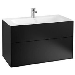 V&B; Meuble sous lavabo Finion 99,6x59,1x49,8 cm, bleu mat Lac, avec éclairage mural ; Villeroy & Boch (G02000PD)