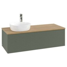 V&B; Meuble sous lavabo avec structure de façade, éclairage Antao 120x36x50cm, H I P, WBP chêne hon. Oa, le g. m La ; Villeroy & Boch (L33151HL)