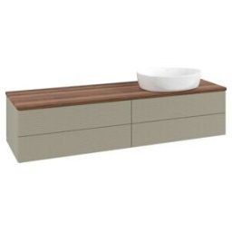V&B; Meuble sous lavabo avec structure de façade - Éclairage Antao 160x50cm, couleur WBP blanc, chêne gris moyen laqué ; Villeroy & Boch (L27112HK)