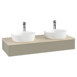 V&B; Meuble sous lavabo sans structure de façade, avec éclairage Antao 120x19x50cm, H I P, WBP botti., st Gr m Lac ; Villeroy & Boch (L13053HK)