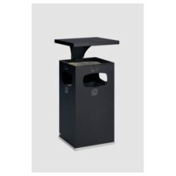 VAR Collecteur de déchets/cendrier B 42 avec toit de protection et insert intérieur anthracite 72 l (12241)
