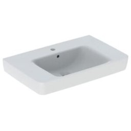 Geberit Lavabo à poser Renova Plan 75x48cm, trop-plein, avec tablette, blanc (501726001)