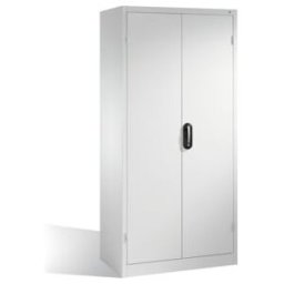 Armoire à outils C+P à portes battantes, 3 tablettes et 3 tiroirs, H1950xL930xP500mm Façade gris clair Corps gris clair ; C + P Möbelsysteme (8921-5030 S10147)