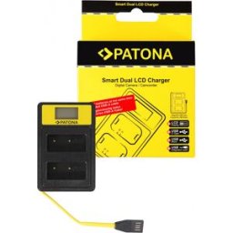PATONA Smart Dual LCD Chargeur USB pour Panasonic DMW-BLG10