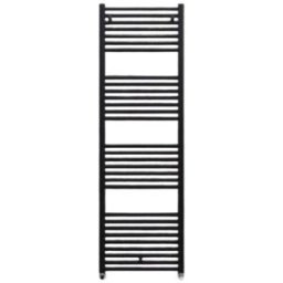 Cordivari Radiateur de salle de bains Lisa 22 H 1732 L 500 Peint en Noir Mat 30 Éléments Tubulaires RAL 9010 Entre-axes 450