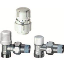 Kit FAR Valve de Radiateur et Tête Thermostatique pour Radiateurs Connexion 3/8