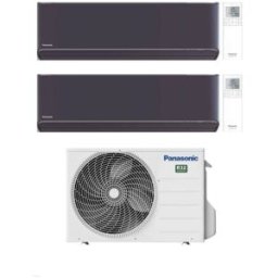 Climatiseur Panasonic Dual Split Etherea Dark 18+18 avec CU-3Z68TBE Inverter R-32 Wi-Fi Classe A++
