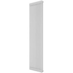 Radiateur Cordivari en acier tubulaire ardoise blanc RAL 9010 4 colonnes H 656 entraxe 600 W 1832 avec 20 éléments et kit de bou