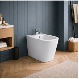Bidet Sur Pied à Un Trou Azzurra Ceramica, Collection Build, CéRamique Blanche