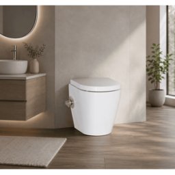 Grohe Cuvette De Toilette En Céramique Blanche Techno Flux 48 Avec Broyeur Et Bidet Intégré