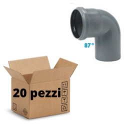 Courbes 87° Polypropylène Diamètre 40 mm Insertion conf. 20 pièces