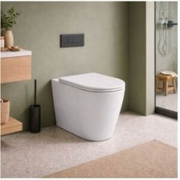 Wc Sur Pied Azzurra Ceramica Easy Clean Collection Forma 54 Cm CéRamique Blanche avec Siège Inclus