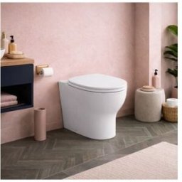 Wc Sur Pied Azzurra Ceramica Easy Clean, Collection Click, CéRamique Blanche avec Siège Inclus