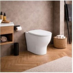 Wc Sur Pied Azzurra Ceramica Easy Clean, Collection Pratical, CéRamique Blanche avec Siège Inclus