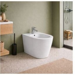 Bidet Sur Pied à Un Trou Azzurra Ceramica, Collection Forma, 54 Cm, CéRamique Blanche