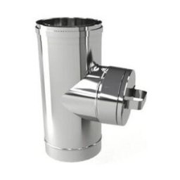 Chambre de Collecte des Fumées en Acier Inoxydable à Double Paroi Ø 180/230 mm pour Conduits de Fumée