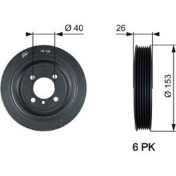 Poulie Damper Gates Tvd1129
