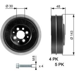 Gates Tvd1015a Poulie Vilebrequin Ga