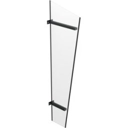 fenetre24.com Paroi latérale Dreux, paroi latérale en aluminium et verre acrylique, anthracite, avec bord supérieur biseauté sans cadre, 30,5 x 60 x 185 cm