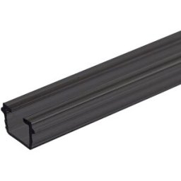 ISOLED Insert pour rideaux noir translucide, format intérieur L = 9,7, H = 6,5mm, fente 6mm, 100cm - Profilés LED et profilés encastrés