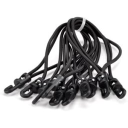 Riggatec Spannfix 4mm noir 20cm 10 pcs. - Cordons élastiques-Spannfix