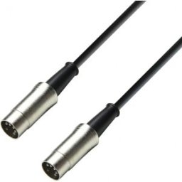 Adam Hall Cables 3 STAR MIDI 0300 BLK-5 - Câble MIDI 3 m noir 5 points - Câbles Midi