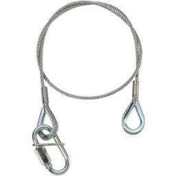 Adam Hall Accessories S 37060 - Élingue de Sécurité diamètre 3 mm avec Maillon Rapide longueur - Câbles de sécurité