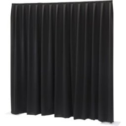WENTEX P&D; Rideau MGS 175 g/m² Noir - 330 x 300 cm (L x H) - plissé - Rideaux Pipe & Drape
