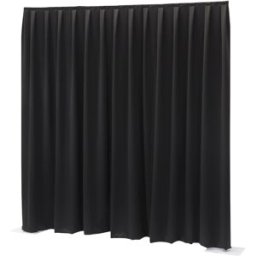 WENTEX P&D; Rideau occultant 260 g/m² Noir - 330 x 400 cm (L x H) - plissé - Rideaux Pipe & Drape