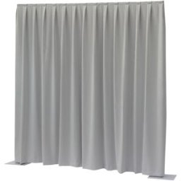 WENTEX P&D; Rideau occultant 260 g/m² Gris clair - 330 x 300 cm (L x H) - plissé - Rideaux Pipe & Drape