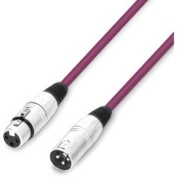 Adam Hall Cables 3 STAR MMF 0050 PUR - Câble microphone XLR femelle vers XLR mâle 0,5m violet - Câbles de microphone colorés