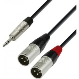 Adam Hall Cables 4 STAR YWMM 0300 - Câble Audio REAN Mini-Jack 3,5 mm stéréo vers 2 x XLR mâle - Câbles Y