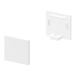 SLV GRAZIA 10, embouts pour profil en saillie standard, avec diffuseur plat, blanc, 2 pièces - Accessoires pour éclairage décoratif