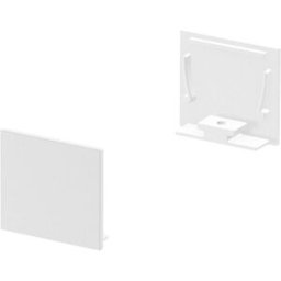 SLV GRAZIA 20, embouts pour profil en saillie standard, avec diffuseur plat, blanc, 2 pièces - Accessoires pour éclairage décoratif
