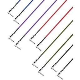 Adam Hall Cables 4 STAR IRR 0030 SET - Pedalboard Patch Cable Set of 5 Adam Hall® angled Jack - Câbles de raccordement pour pédalier