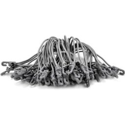 Riggatec Spannfix 4mm gris argenté 20cm 50 pcs. - Cordons élastiques-Spannfix
