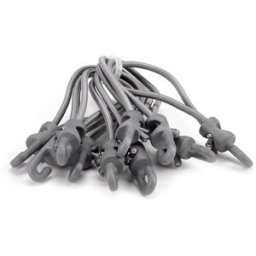 Riggatec Spannfix 4mm gris argenté 13cm 10 pcs. - Cordons élastiques-Spannfix