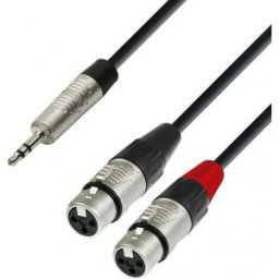 Adam Hall Cables 4 STAR YWFF 0180 - Câble Audio REAN Mini-Jack 3,5 mm stéréo vers 2 x XLR - Câbles Y