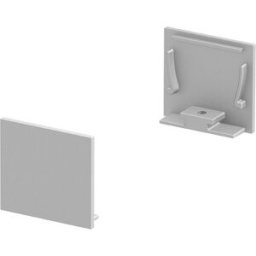 SLV GRAZIA 20, embouts pour profil en saillie standard, avec diffuseur plat, alu, 2 pièces - Accessoires pour éclairage décoratif