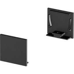 SLV GRAZIA 20, embouts pour profil en saillie standard, avec diffuseur plat, noir, 2 pièces - Accessoires pour éclairage décoratif