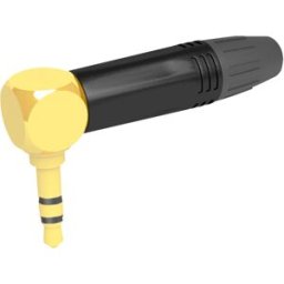 SEETRONIC Jack Plug 3,5 mm stéréo - contacts dorés à 90° - boîtier noir - embout noir - Connecteurs Jack