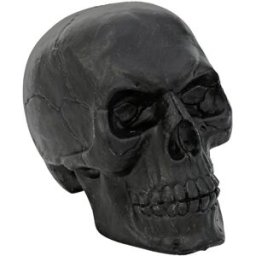 Europalms Skull, black - Décoration Halloween