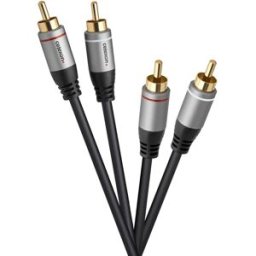 celexon 2x Cinch Câble Audio Stéréo 1,0m - Professional Line - Câbles audio RCA