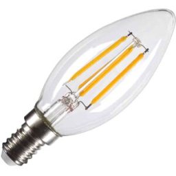 SLV C35 E14, ampoule LED, transparent, 4,2 W, 2700 K, IRC90, 320° - Lampes LED socle E14