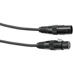 EUROLITE Câble DMX XLR 5pin 5m bk - Câbles XLR 5 pol