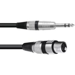 OMNITRONIC Câble adaptateur XLR(F)/Jack stéréo 0.9m bk - Câbles Adaptateurs