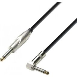 Adam Hall Cables 3 STAR IPR 0300 - Câble Instrument Jack 6,35 mm mono vers Jack 6,35 mm mono - Fiches angulaires