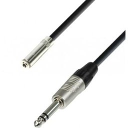 Adam Hall Cables 4 STAR BYV 0600 - Rallonge Casque Mini-Jack 3,5 mm stéréo vers Jack 6,35 mm - Accessoires pour casques audio